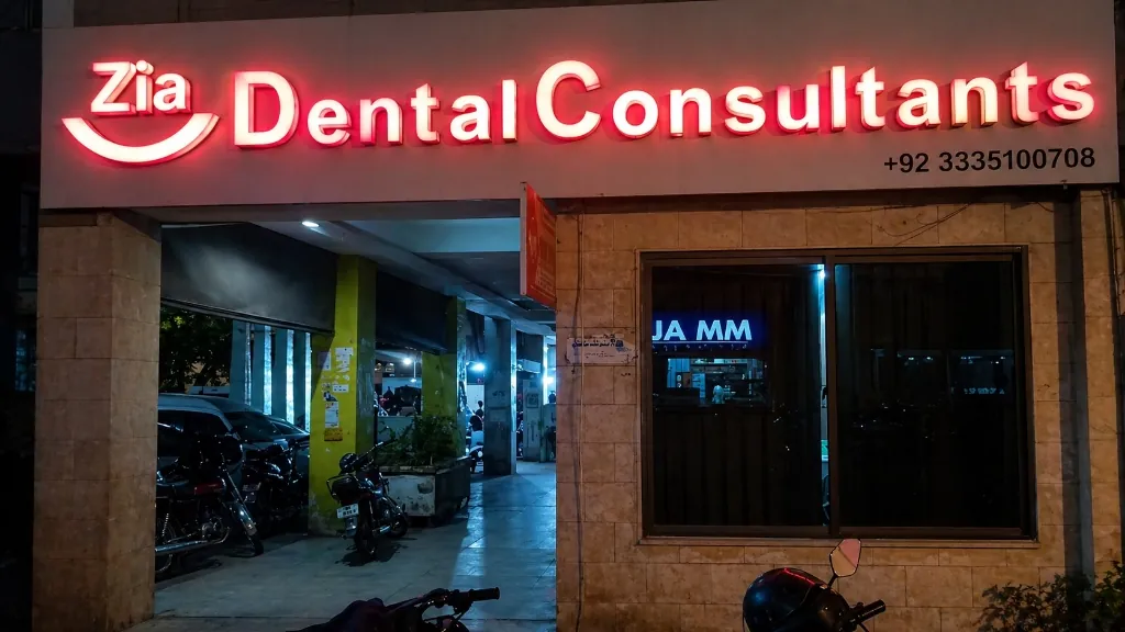 Exterior of Zia Dental Consultants in Melody Market, Islamabad